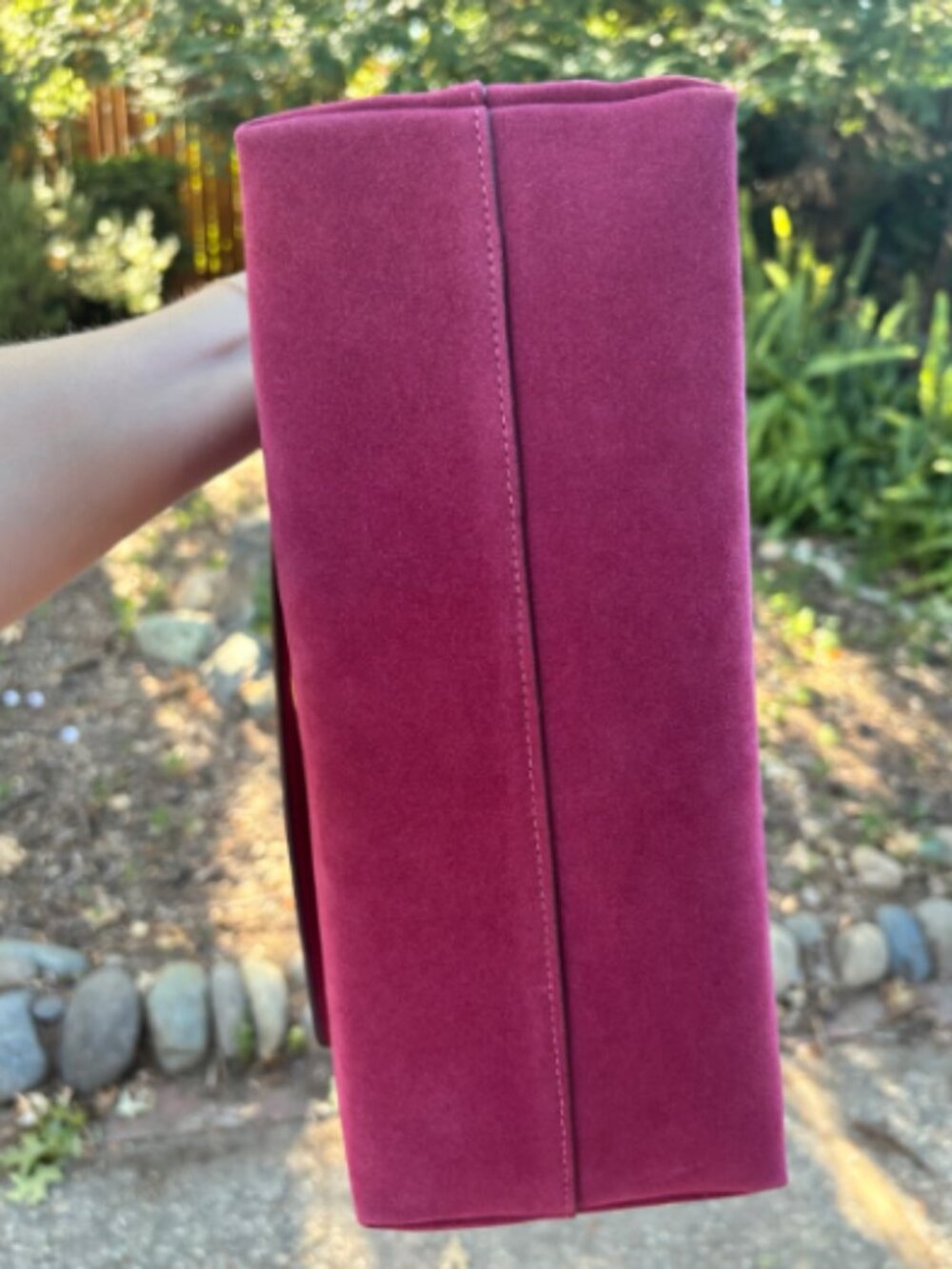 Coach Magenta Suede Shoulder Bag - Used Twice - Picture 8 of 9